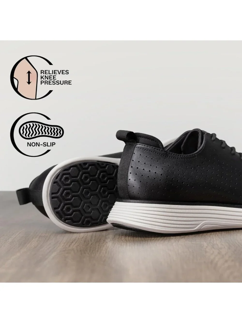 Bruno Marc Men's Black White Polyurethane Classic Casual Vibrant Fashion Sneaker